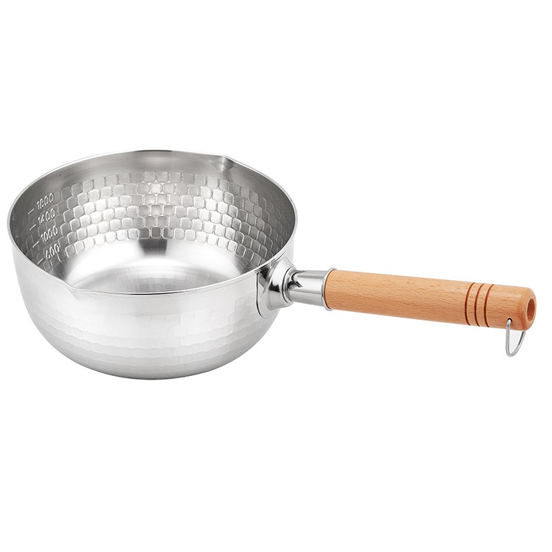 Stainless steel 18/8 Yukihira sauce pan milk pan with steamer图3