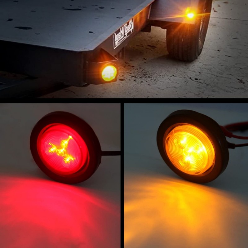 2 Inch Round Led Marker Lights, 2 Inch Round Trailer LED Side Marker and Clearance Marker Lights图3