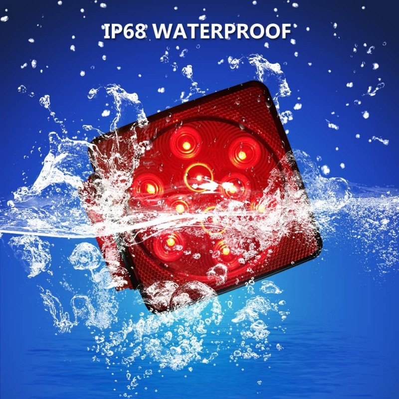 4 inch Red LED Waterproof Boat Trailer Lights图5