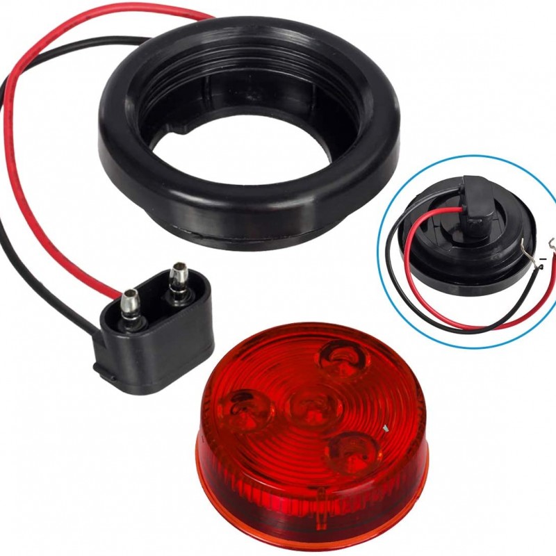 2 inch Round Marker Light Kit - RED图2