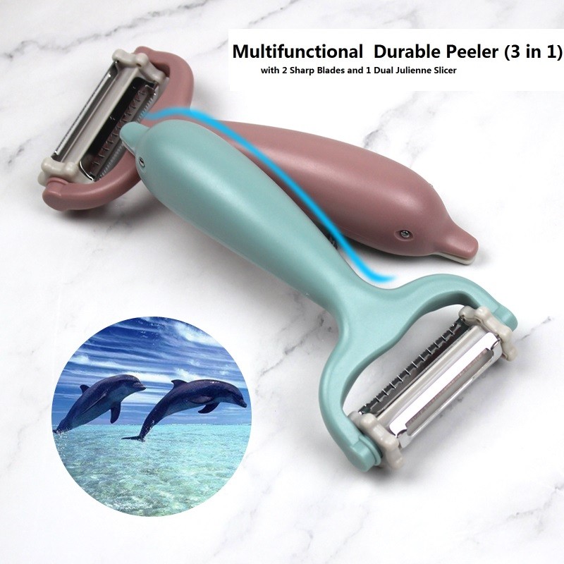 Jianhong 3 in 1 peeler  Spin Design Dophin peeler slicer durable and sustainable图3