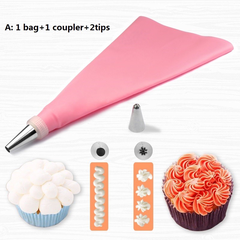 Jianhong Large sustainable Pastry Bags with tips and coupler Easy to Use Thick Icing Bag for Cake图3