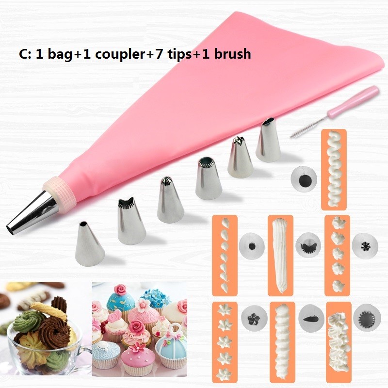 Jianhong Large sustainable Pastry Bags with tips and coupler Easy to Use Thick Icing Bag for Cake图5