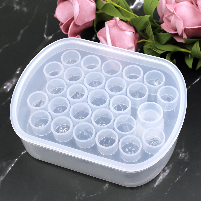 Jianhong LFGB stainless steel Tips set for cake with storage box 26 metal decorating tips 1 couplers图4