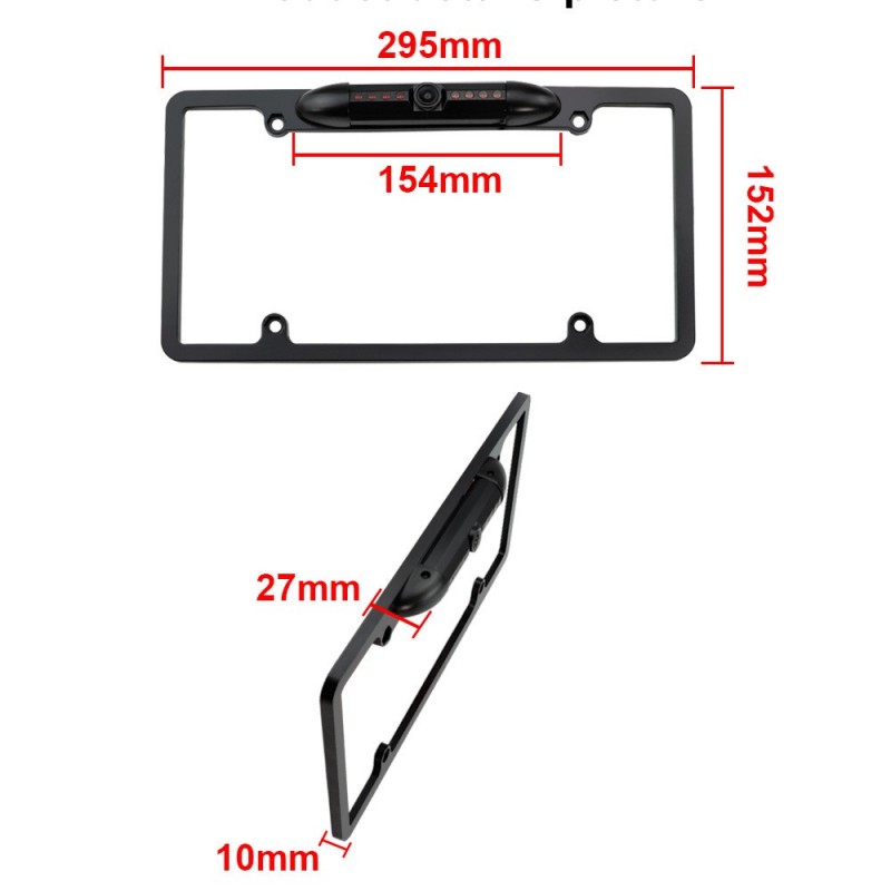 License Plate Frame Backup Camera Night Vision Car Rear View图7