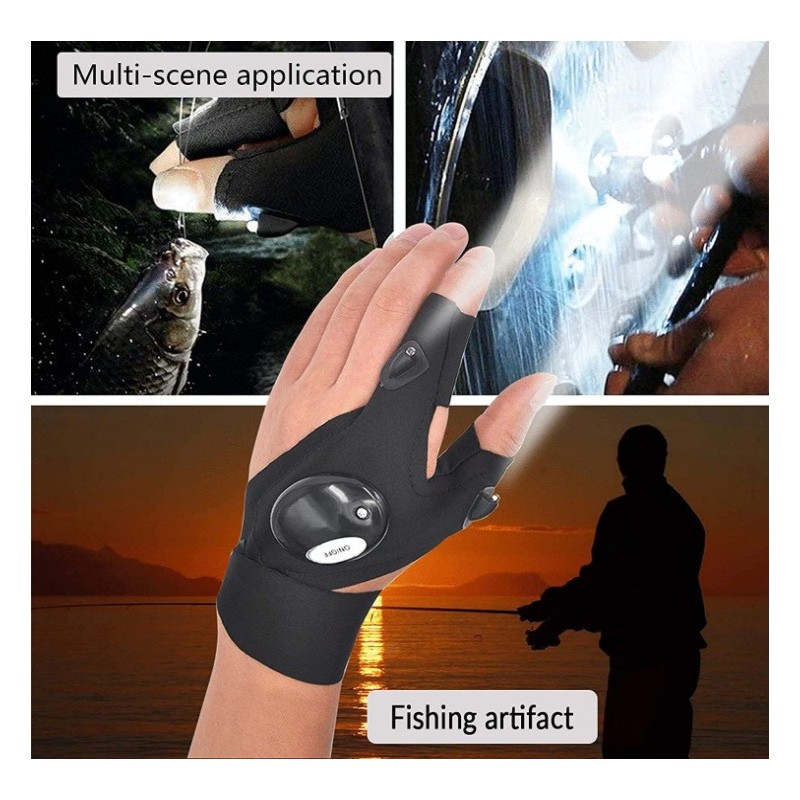 LED Flashlight Glove Gifts for Men Father Day Outdoor Fishing Gloves图5