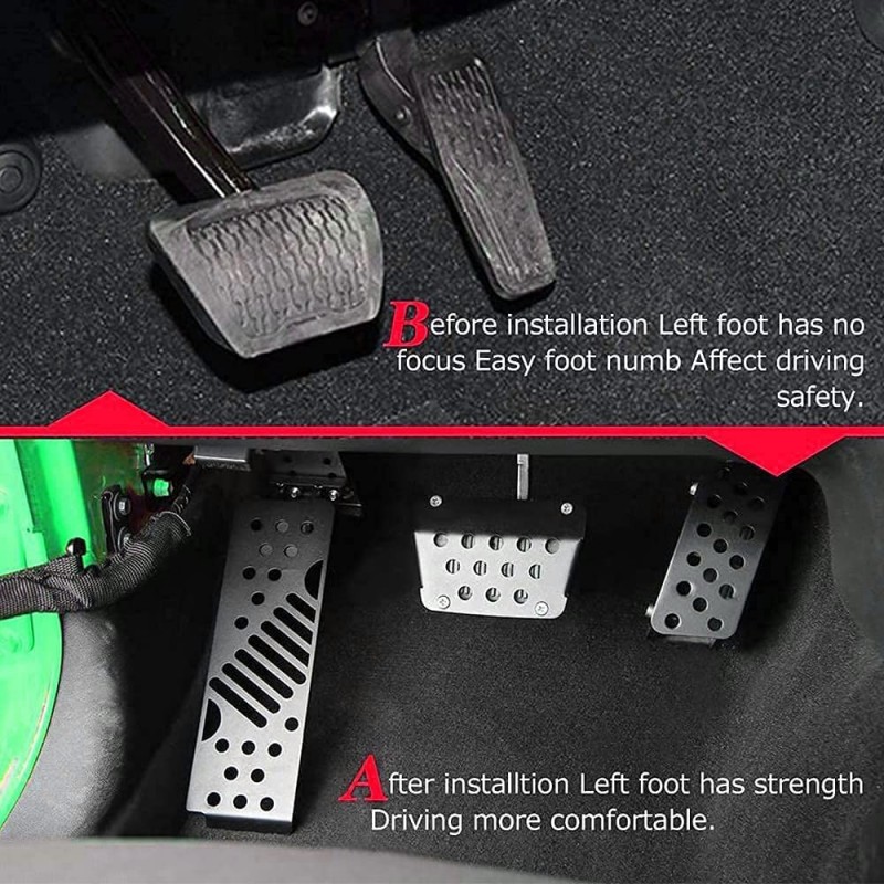 Jeep Dead Pedal Left Side Foot Rest Metal Kick Panel for Jeep Wrangler JL & Gladiator JT 2018-2022图7