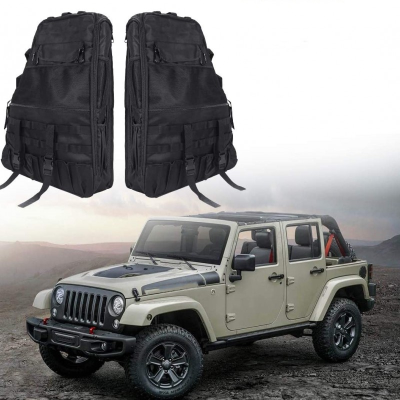 Roll Bar Storage Bag Cargo Cage for 1997-2020 Jeep Wrangler JK TJ LJ & Unlimited JL 4-Door with Mult图6