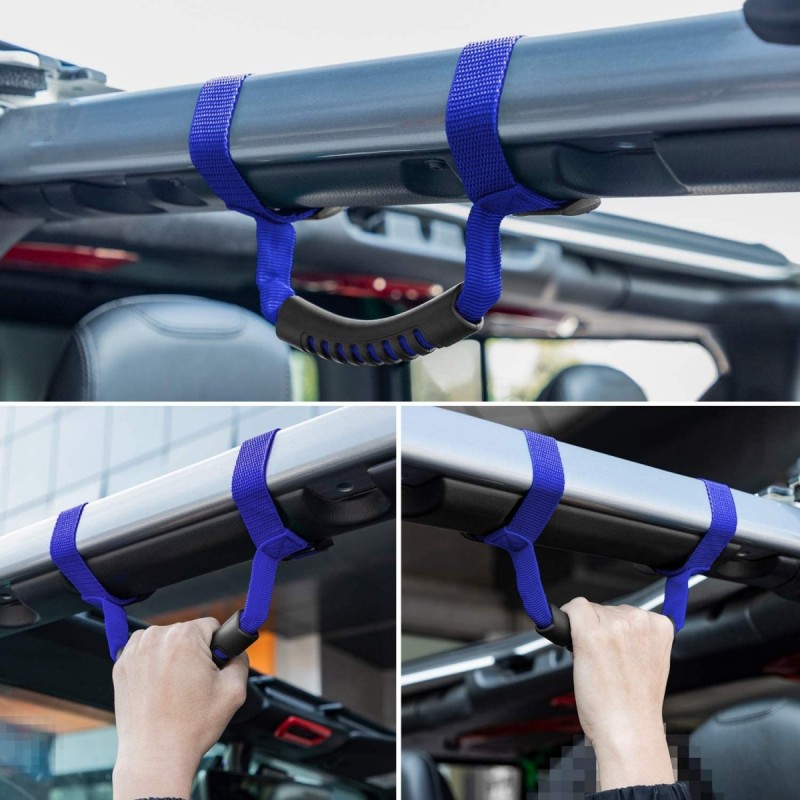 4 x Roll Bar Grab Handles Grip Handle for Jeep Wrangler YJ TJ JK JKU JL JLU Sports图4