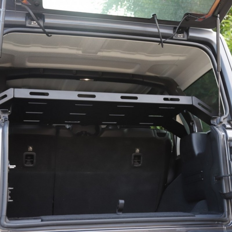 Interior Rear Cargo Basket Rack Aluminum Alloy Luggage Storage Carrier for 2007-2017 Jeep Wrangler图3