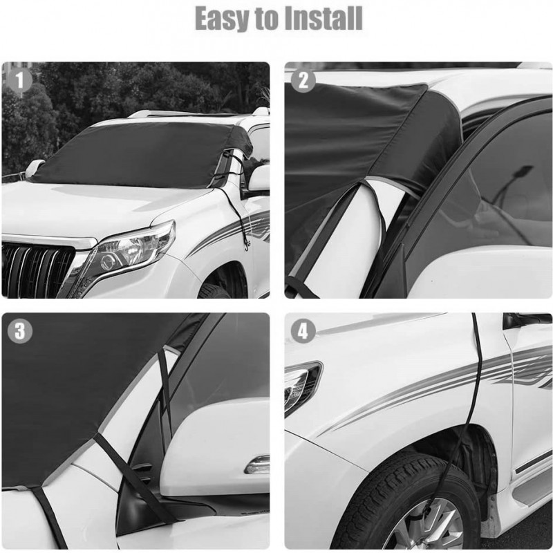 Windshield Snow Cover Ice Removal Wiper Visor Protector All Weather Winter Summer Auto Sun Shade for图6