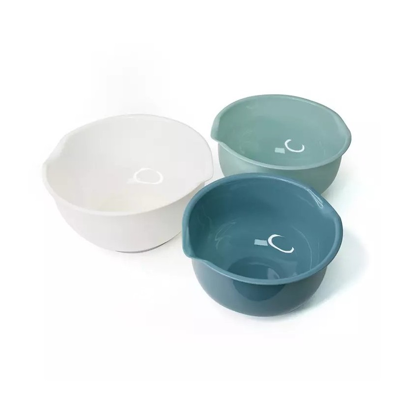 3 Piece Kitchen Food Bowl Fruits Vegetables Salad Bowl Set Plastic Kitchen Mixing Bowl图2