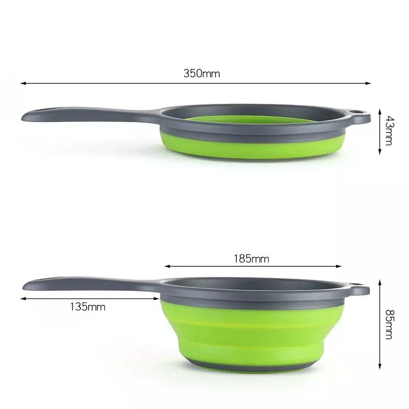 Kitchen Accessories Handle Silicone Plastic Colander Drain Basket Fruit Vegetable Washing Strainer D图6