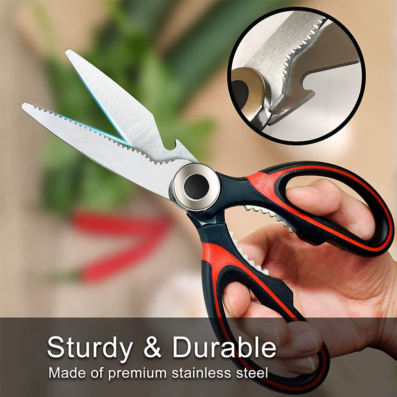 Boda Wholesale Super Sharp Multifunctional kitchen scissors stainless steel kitchen tool kitchen she图3