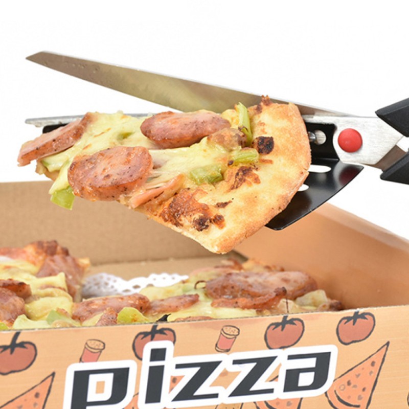 Detachable Kitchen Shears Stainless Steel Pizza Server Slicer Scissor Pizza Cutter Scissors With Ser图5