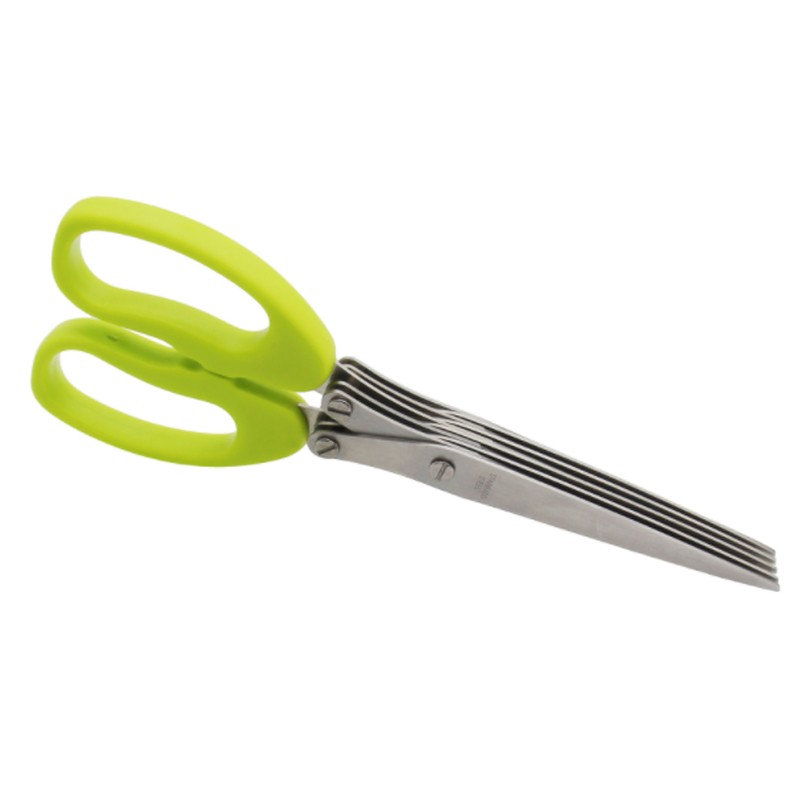 Stainless Steel Kitchen Shears Herb Scissors With 5 Blades and Cover图5