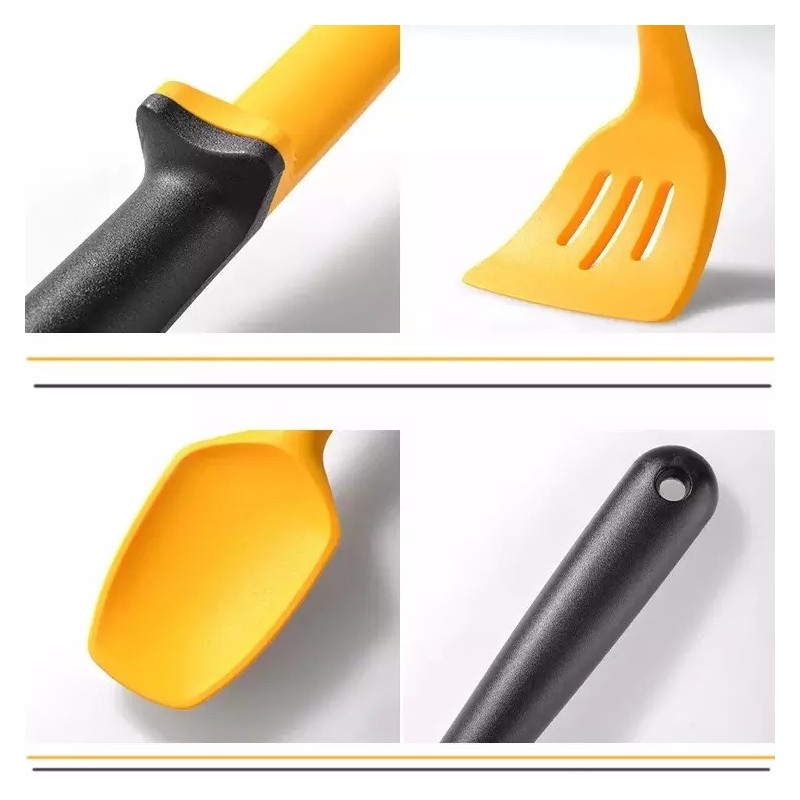 Yellow Silicone Kitchen Utensils Set Best Kitchen Tools,11-piece Silicone Cooking Utensils Kitchen U图6