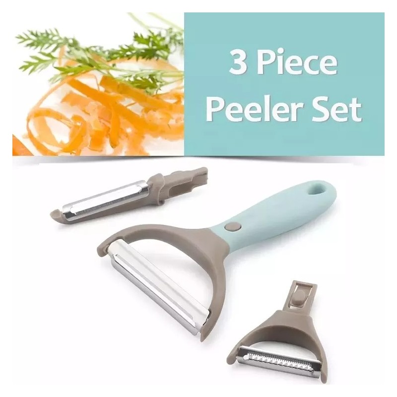 Stainless Steel Cabbage Carrot Potato Peelers Multifunctional Veggie And Fruit Peeler Set Of 3图4