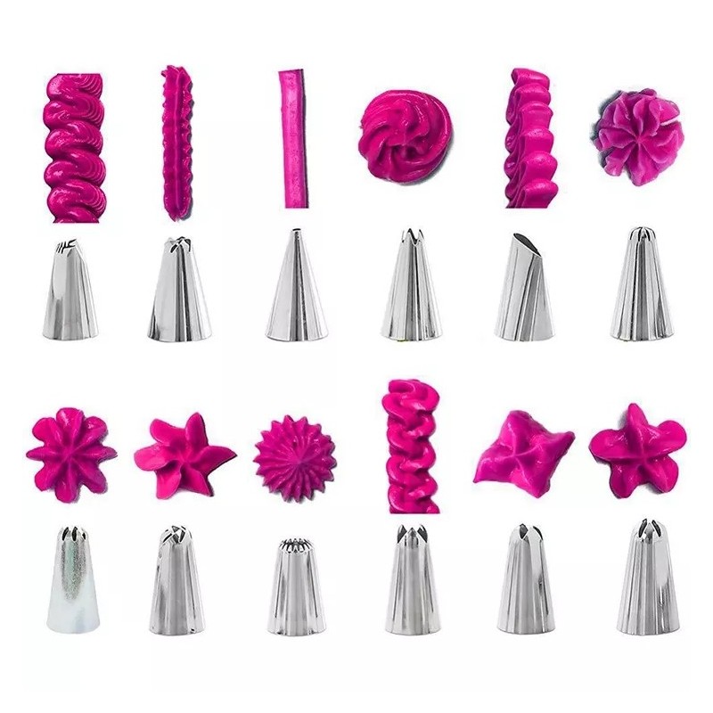 83 Pieces Set 44 Heads Decorated Tip Baking Decoration Tools Frosting Pastry Coloring Kit Cream Shap图2