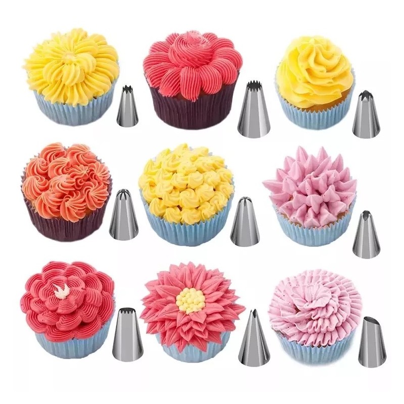 83 Pieces Set 44 Heads Decorated Tip Baking Decoration Tools Frosting Pastry Coloring Kit Cream Shap图3