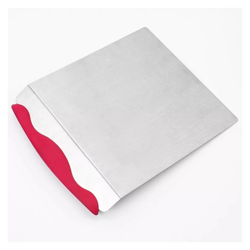 Cake Tools Square Stainless Steel Pizza Lifter Pancake Transfer Tray Plastic Handle Cake Transfer Sp图3