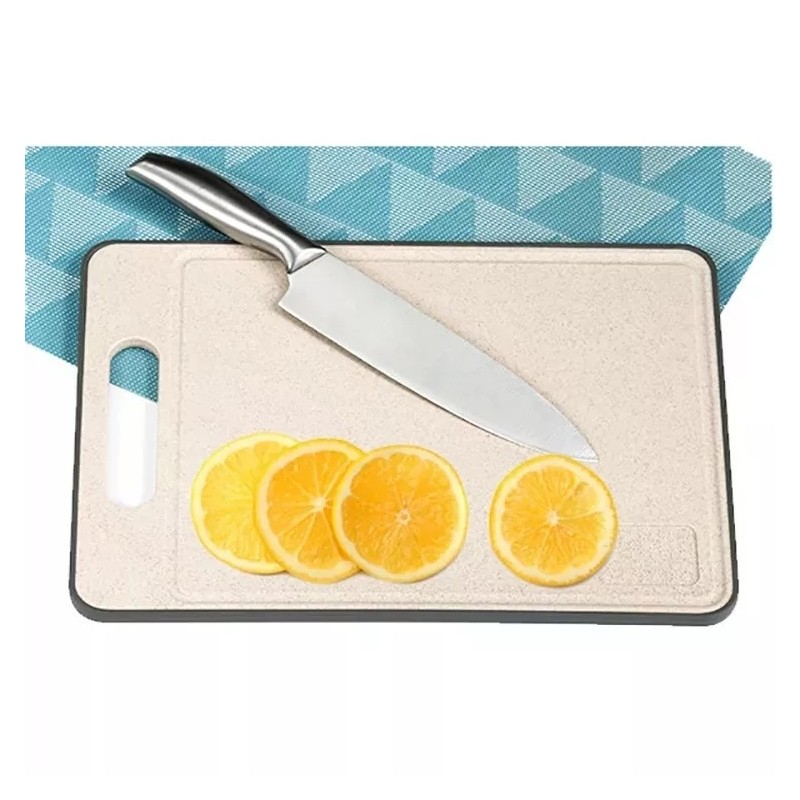 Anti-bacterial Kitchen Wheat Straw Plastic Cutting Board Chopping Board With Handle图2