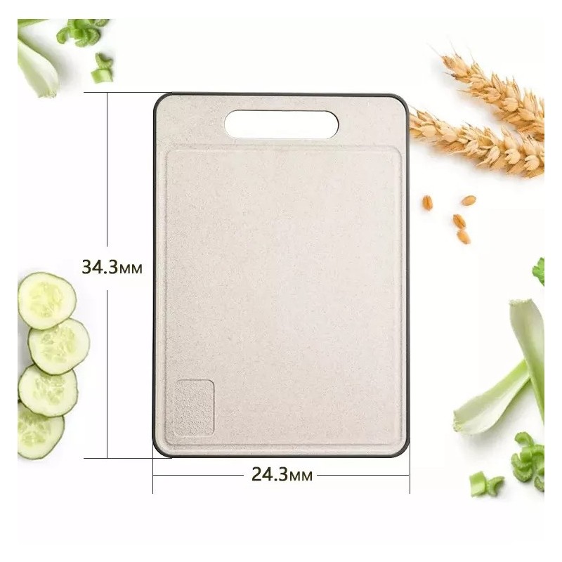 Anti-bacterial Kitchen Wheat Straw Plastic Cutting Board Chopping Board With Handle图7