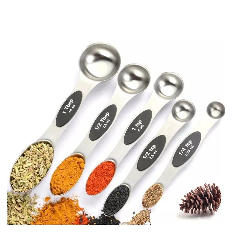 Sinshine Stainless Steel Magnetic Kitchen Measuring Spoon Multi-functional Double-ended Measuring Sp图3