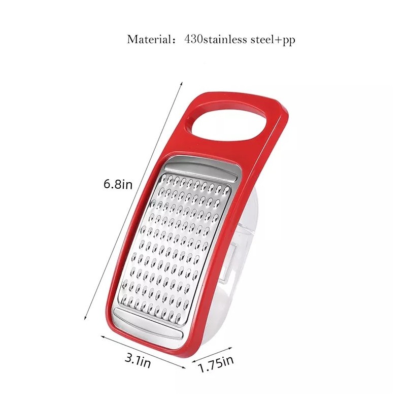 Stainless Steel with Plastic Container Vegetable Chopper Grinder Cutter Cheese Flat Grater图6