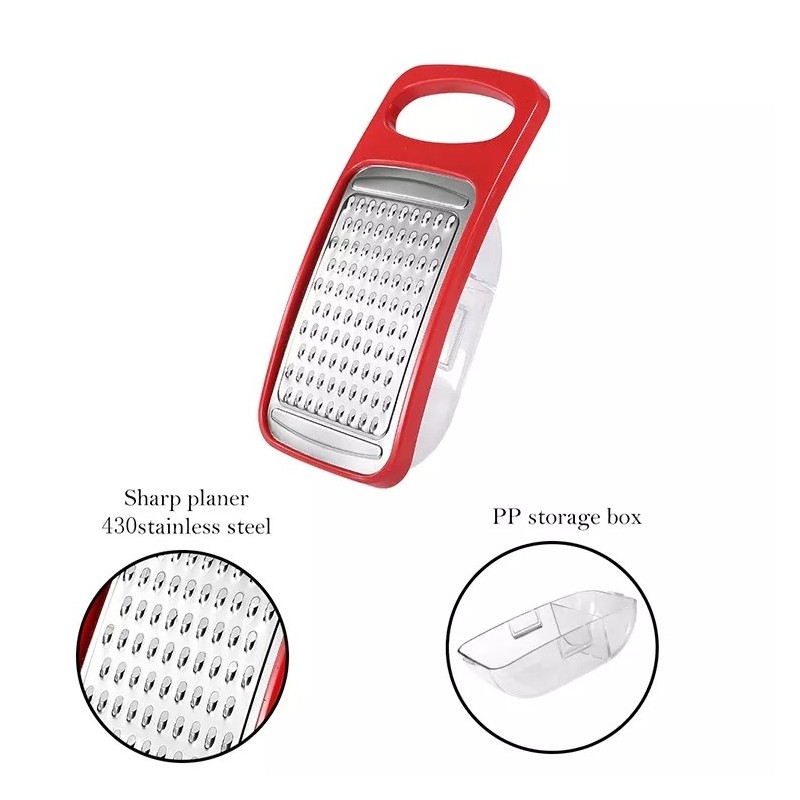 Stainless Steel with Plastic Container Vegetable Chopper Grinder Cutter Cheese Flat Grater图7