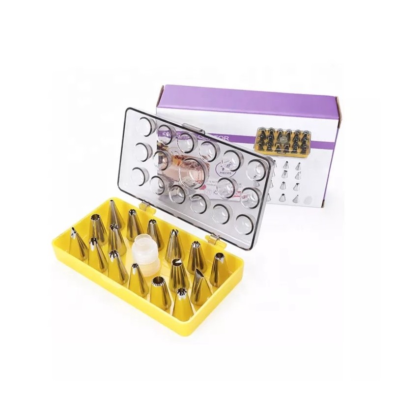 18PCS Stainless Steel Cake Decorating Pastry Icing Tips Nozzles Kit Baking Piping Tools Tip Set图2