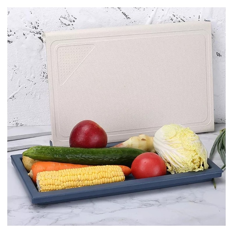 Multifunctional Wheat Strawer Fiber Cutting Boards With Knifes Set Tray Knife Sharpener Garlic Grind图5