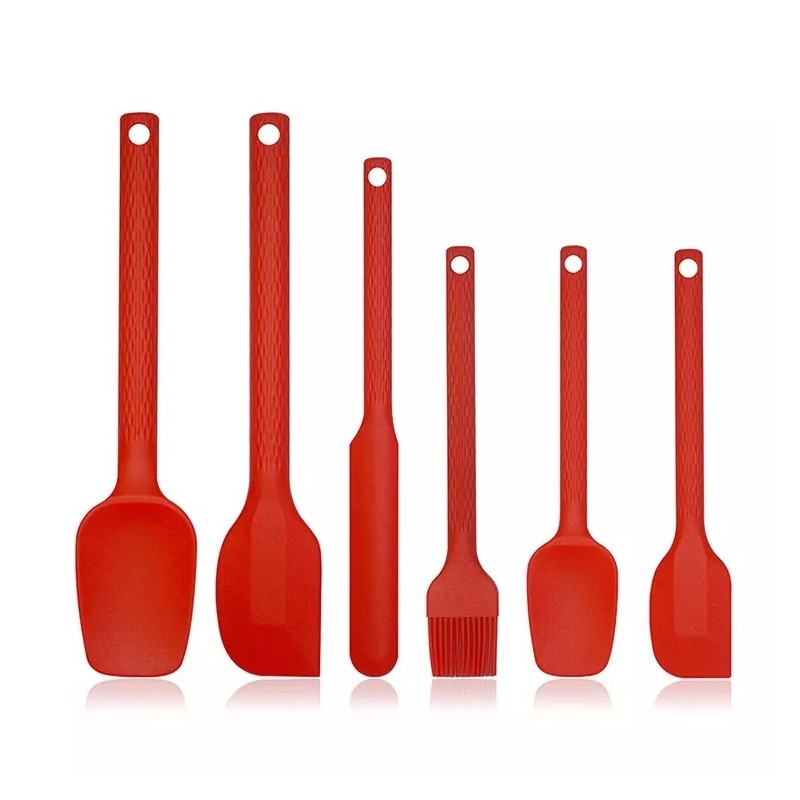 Silicone Spatula Set,Heat Resistant Non Stick Rubber Kitchen Scraper Spatulas For Cooking Baking And图2