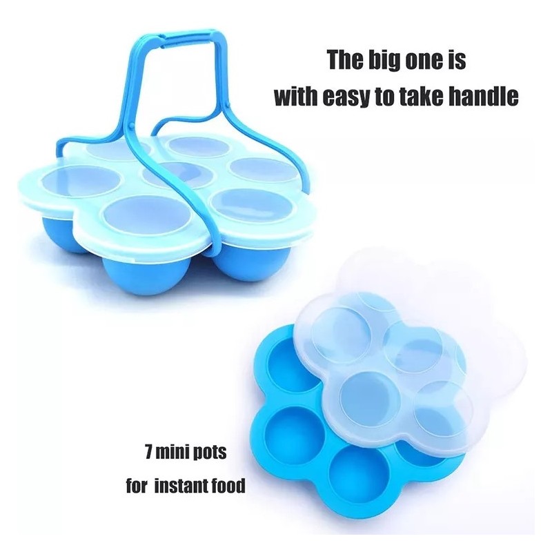 7 Holes Baby Food Freezer Tray Snack Tray Silicone Egg Bites Molds Durable Ice Cream Mold图6