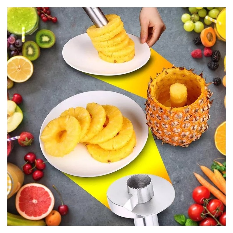 Hot Selling Stainless Steel Kitchen Gadgets Pineapple Peeler Pineapple Corer And Slicer Tool Coring图3