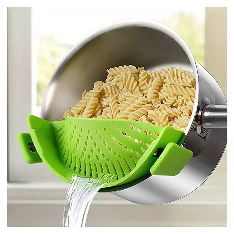 Amazon hot sale Fits all Pots and Bowls Dishwasher Safe Colander Silicone Clip On Strainers With 2 C图2