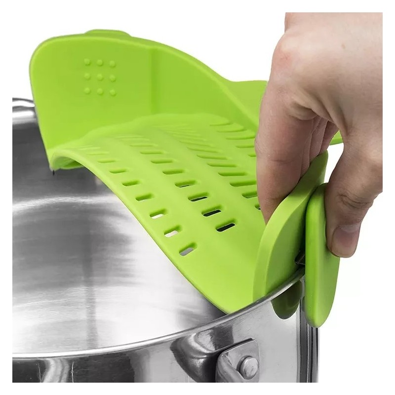 Amazon hot sale Fits all Pots and Bowls Dishwasher Safe Colander Silicone Clip On Strainers With 2 C图5