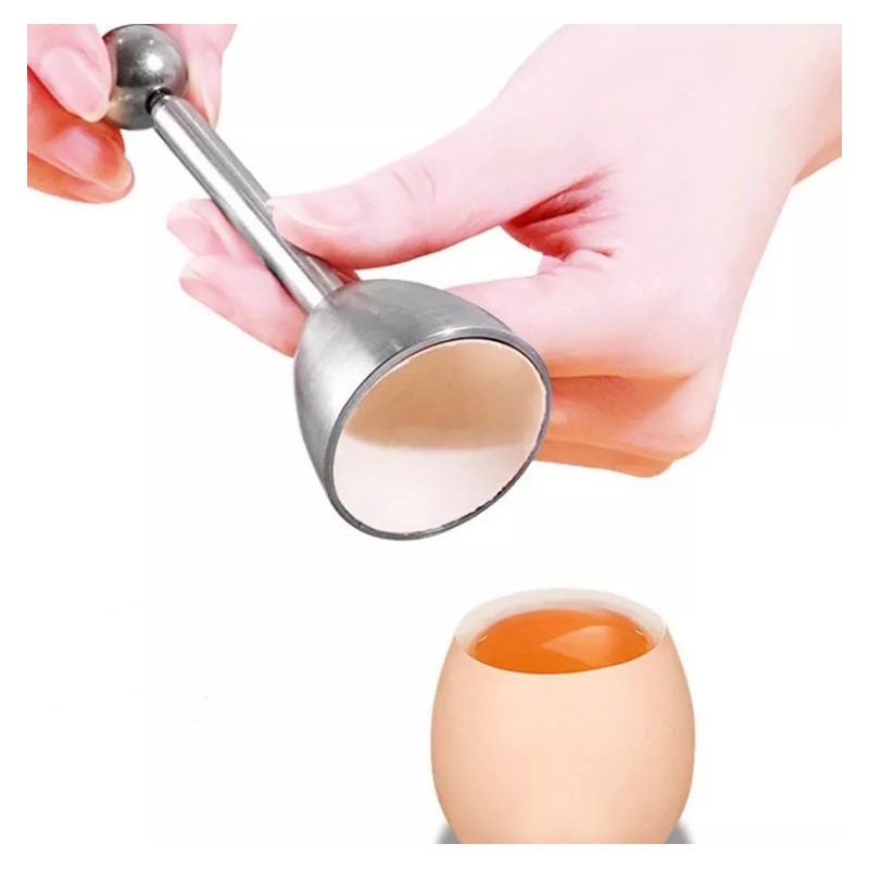 Egg Opener Topper Cutter Soft Boiled Shell Removal Egg Cup Holder Tools Stainless Steel Kitchen Gadg图3