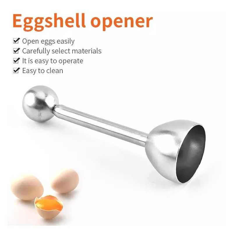 Egg Opener Topper Cutter Soft Boiled Shell Removal Egg Cup Holder Tools Stainless Steel Kitchen Gadg图5