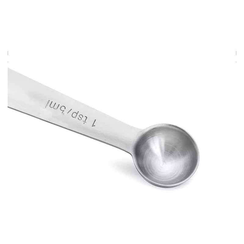 New style 8pcs Measuring Cups And Spoons Kitchen Silver Stainless Steel Measuring Spoons set图5