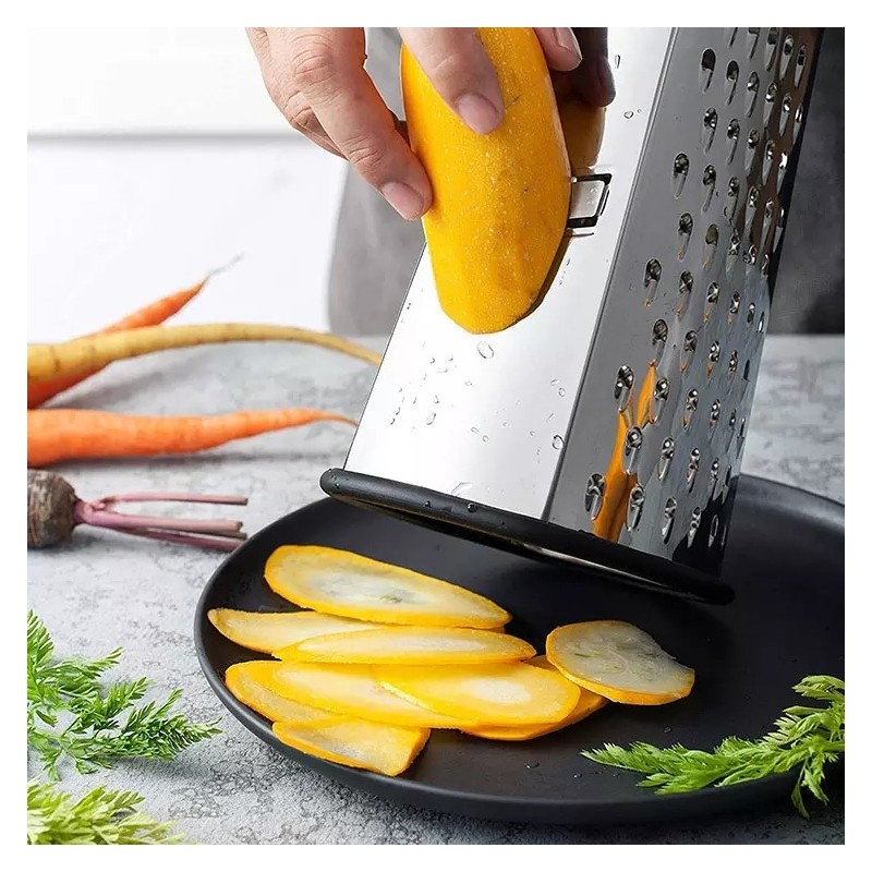 Amazon best sellers large square shaped manual Multi 4-sided stainless steel Ginger box grater for k图3