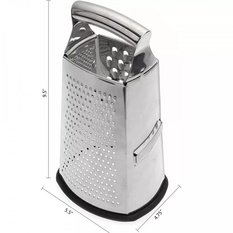 Amazon best sellers large square shaped manual Multi 4-sided stainless steel Ginger box grater for k图6