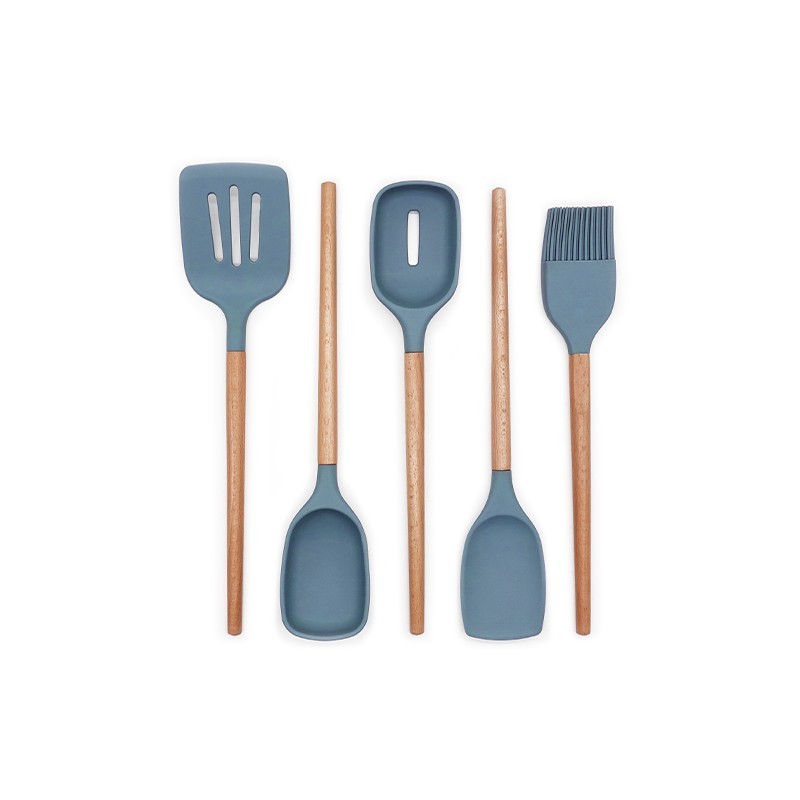 XIANGDA Nonstick Silicon Spatula Kitchen Utensil Set Silicone Cooking Utensils Kitchen图2