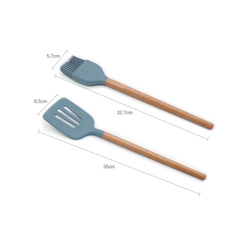 XIANGDA Nonstick Silicon Spatula Kitchen Utensil Set Silicone Cooking Utensils Kitchen图7