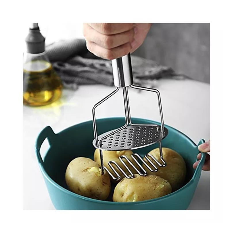 Double Layer Stainless steel Bilayer Pressure potato cutter Stainless Steel Potato Masher图5