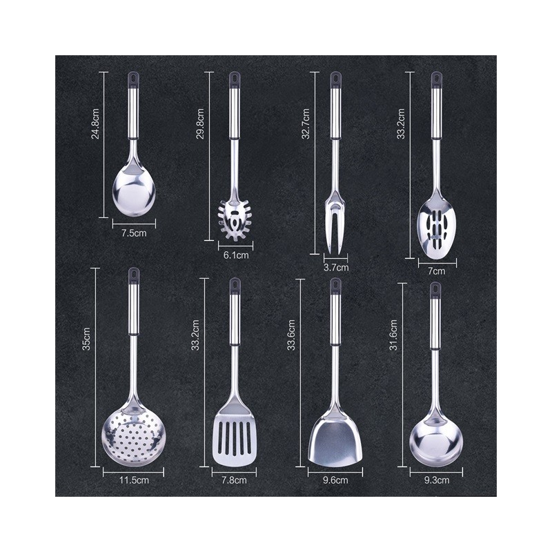 Amazon Hot Selling New Arrivals Quality Kitchen Utensils Stainless Steel Kitchen Utensil Set图3