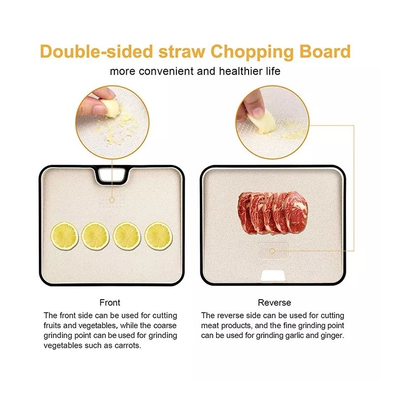 Wheat Straw Plastic Chopping Board Multifunctional Chopping Cutting Board图4