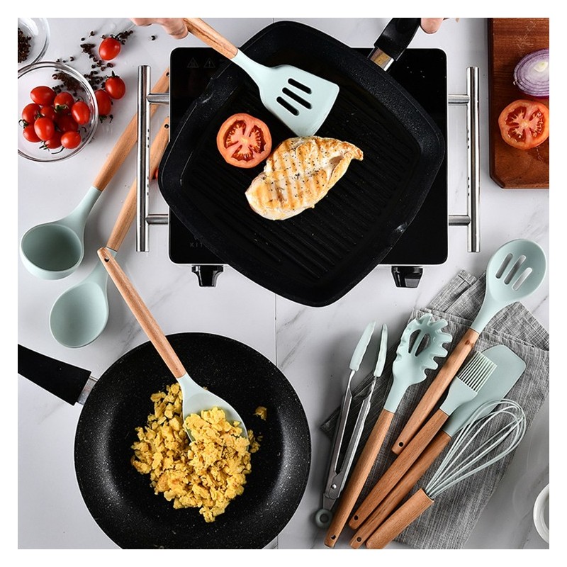 IN STOCK 12PCS Kitchen Utensil Set Silicone Cooking Utensils 12 Piece Silicone Utensil Set图7