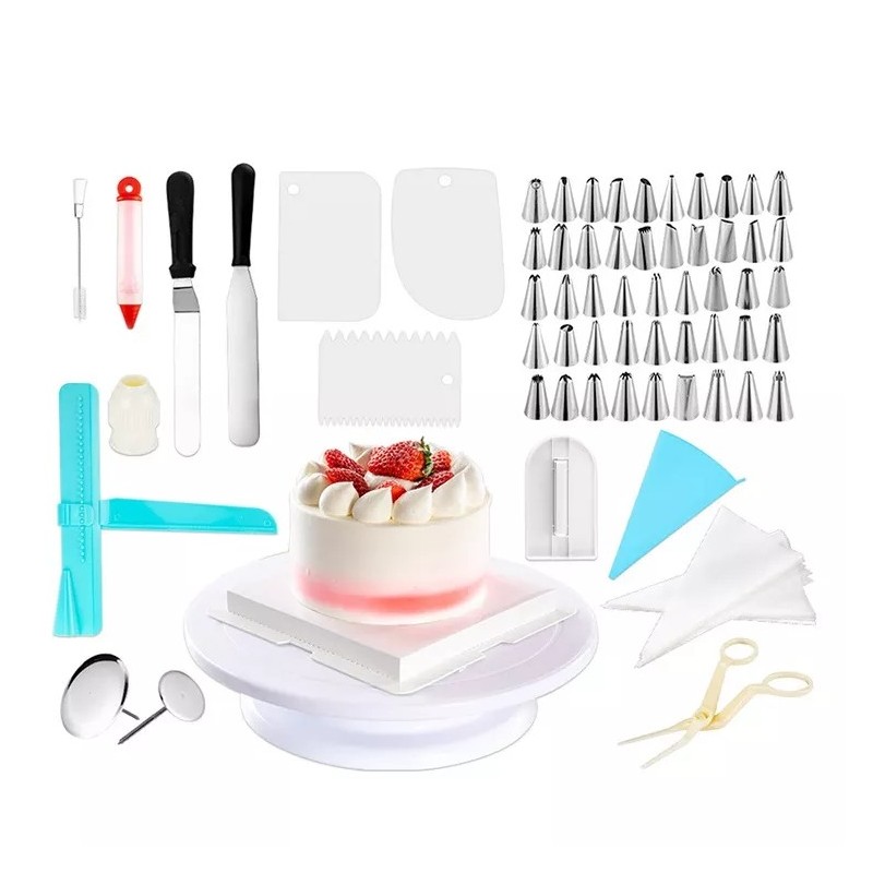 164 Pieces Stainless Steel Cake Baking Tools Set Cake Stand Set Decorating Supplies图5