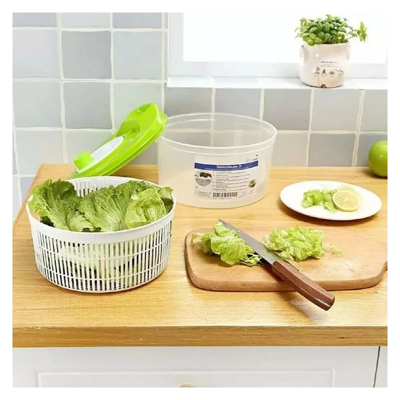 Salad Spinner Lettuce Greens Washer Dryer Drain Crisper Machine Strainer Fruit Wash Clean Storage Ba图5